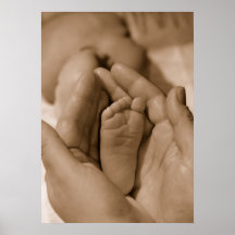 Pied de bébé affiche