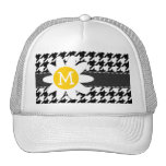 Pied-de-poule noir et blanc. ; Marguerite de resso Casquettes