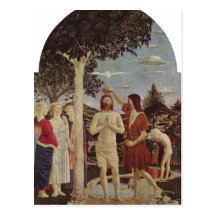 Piero della Francesca Taufe Christi um C 1440-1450 Cartes Postales