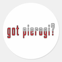 pierogi obtenu ? Drapeau Autocollant Rond