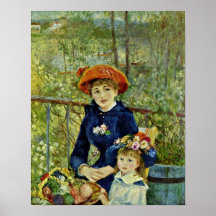 Pierre-Auguste Renoir - sur le Terrasse Affiche