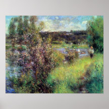 Pierre Renoir - la Seine chez Chatou Poster