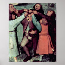 Pieter Bruegel Elder - de spelen van de kinderen Afdruk