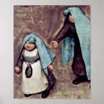 Pieter Bruegel Elder - de spelen van de kinderen Print