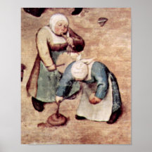 Pieter Bruegel Elder - de spelen van de kinderen Afdruk
