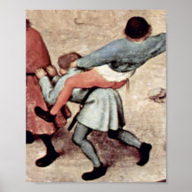 Pieter Bruegel Elder - de spelen van de kinderen Poster