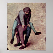 Pieter Bruegel Elder - de spelen van de kinderen Poster