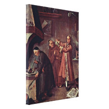 Pietro Longhi - de Alchimist Canvas Afdruk