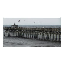 Pijler die - Eiken Eiland, NC vissen Foto Wenskaarten
