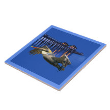 Pilier 6x6 de pélican carreaux