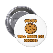 Pilote. Travaillera pour des biscuits Pin's Avec Agrafe