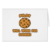 Pilote. Travaillera pour des biscuits Cartes De Vœux