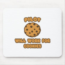 Pilote. Travaillera pour des biscuits Tapis De Souris