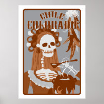 piment le Colorado : brûlure orange posters