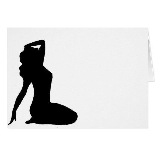 Pin chic de cru vers le haut de silhouette de femm cartes