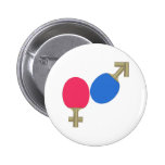 Ping-pong de Mars Vénus Badges Avec Agrafe