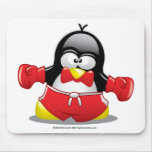 Pingouin de boxe tapis de souris