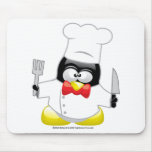 Pingouin de chef tapis de souris