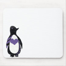 Pingouin de coeur tapis de souris
