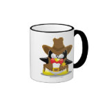 Pingouin de cowboy de shérif mug à café