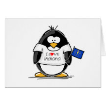 Pingouin de l'Indiana Carte De Vœux