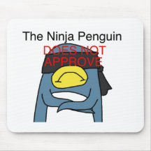 Pingouin de Ninja Tapis De Souris