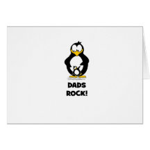 Pingouin de roche de papas carte de vœux