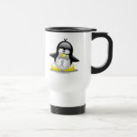 Pingouin gris/argenté de ruban tasse