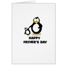 Pingouin heureux de fête des pères cartes de vœux