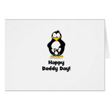 Pingouin heureux de jour de papa cartes de vœux