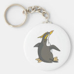 pingouin mignon de rockhopper porte-clef
