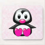 Pingouin rose mignon tapis de souris