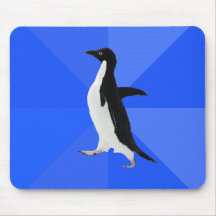 Pingouin socialement maladroit ("personnaliser" po tapis de souris