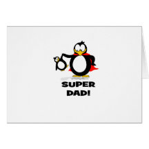 Pingouin superbe de papa cartes de vœux
