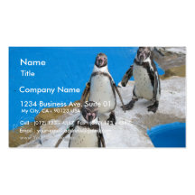 Pingouins animaux modèles de cartes de visite