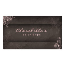 Pink Taupe Salon Spa Bloemenvisitekaartje