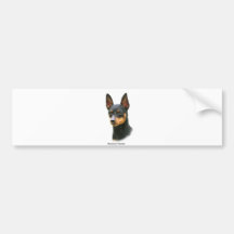 Pinscher miniature autocollants pour voiture