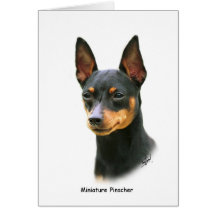 Pinscher miniature carte de vœux