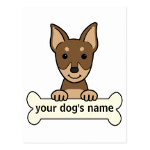 Pinscher miniature personnalisé carte postale