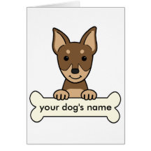 Pinscher miniature personnalisé cartes de vœux