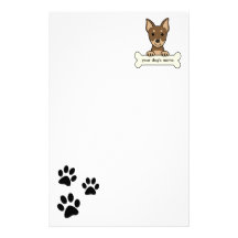 Pinscher miniature personnalisé papier à lettre customisé