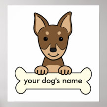 Pinscher miniature personnalisé poster