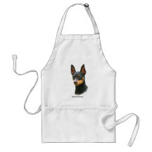 Pinscher miniature tablier