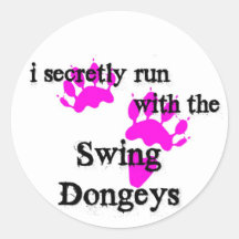 PinSwingDongeys Autocollant Rond