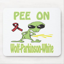 Pipi sur Mousepad Loup-Parkinson-Blanc Tapis De Souris