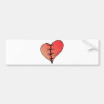 piqué vers le haut du coeur adhésif pour voiture