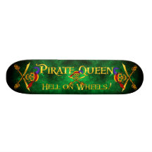 Piraat Koningin Hell Skateboard Green