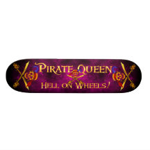 Piraat Koningin Hell Skateboard Hot Pink