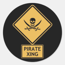 piraat kruising stickers