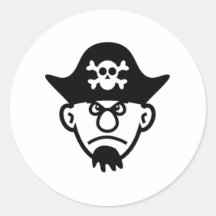 Piraat Ronde Stickers